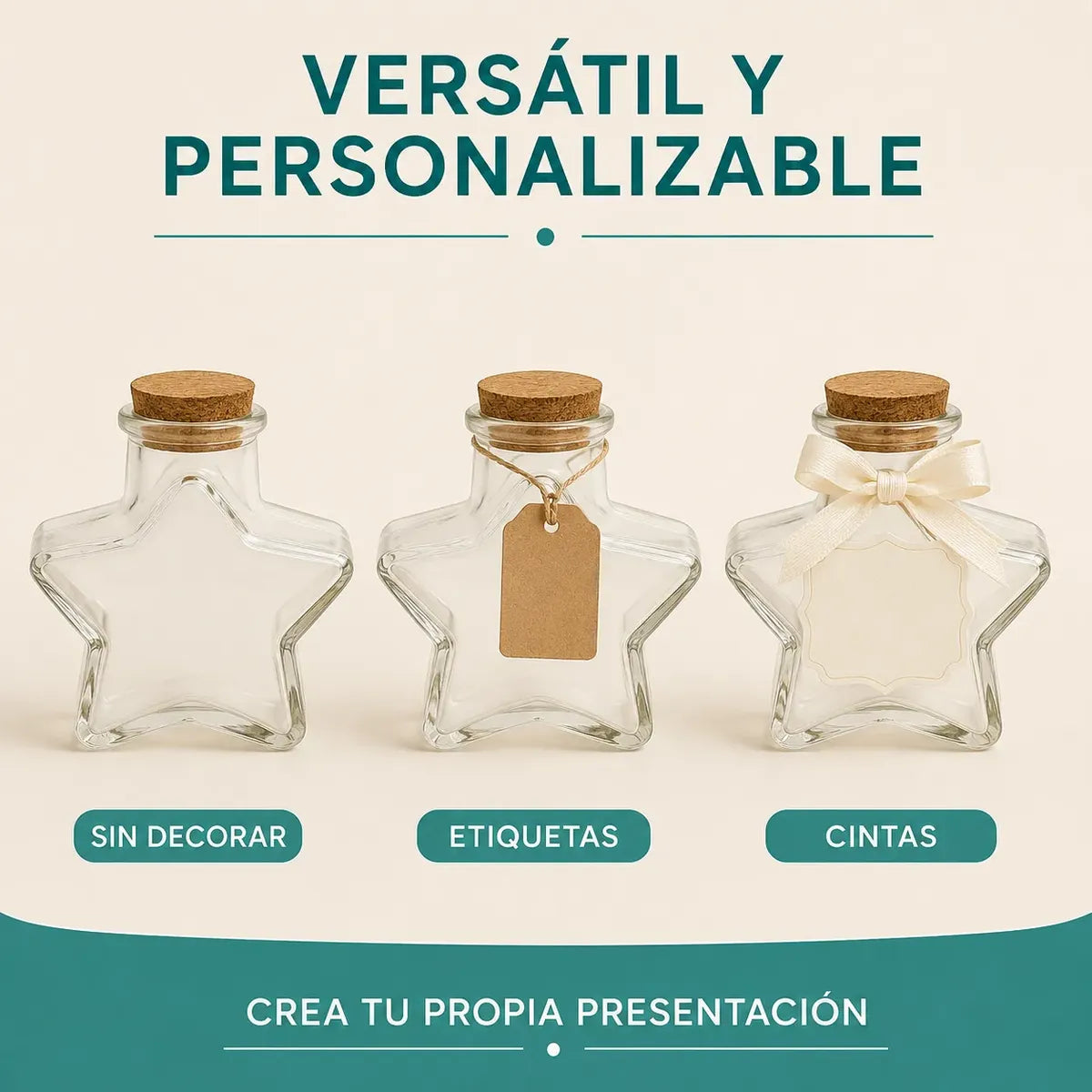 Pack 12 Botellas Estrella De Vidrio 150ml Con Corcho