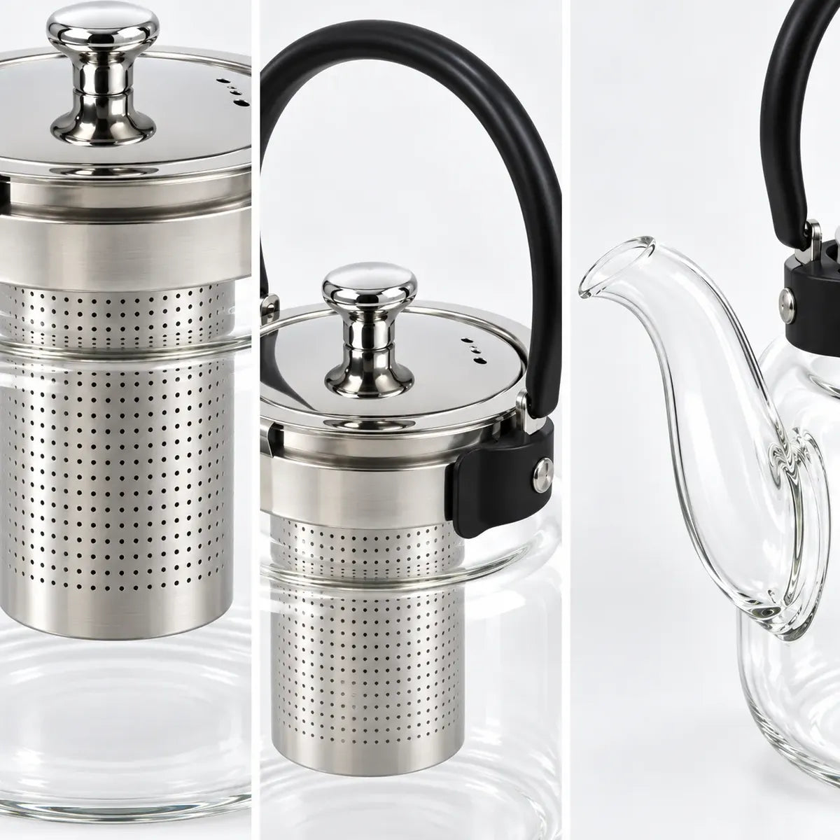 Tetera Infusor De Vidrio Té Infusor Acero Inoxidable 1.8l