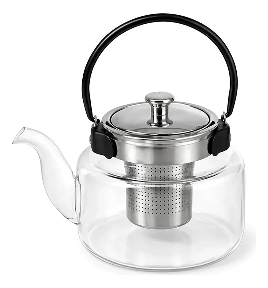 Tetera De Vidrio Con Infusor Acero Inoxidable 600 Ml