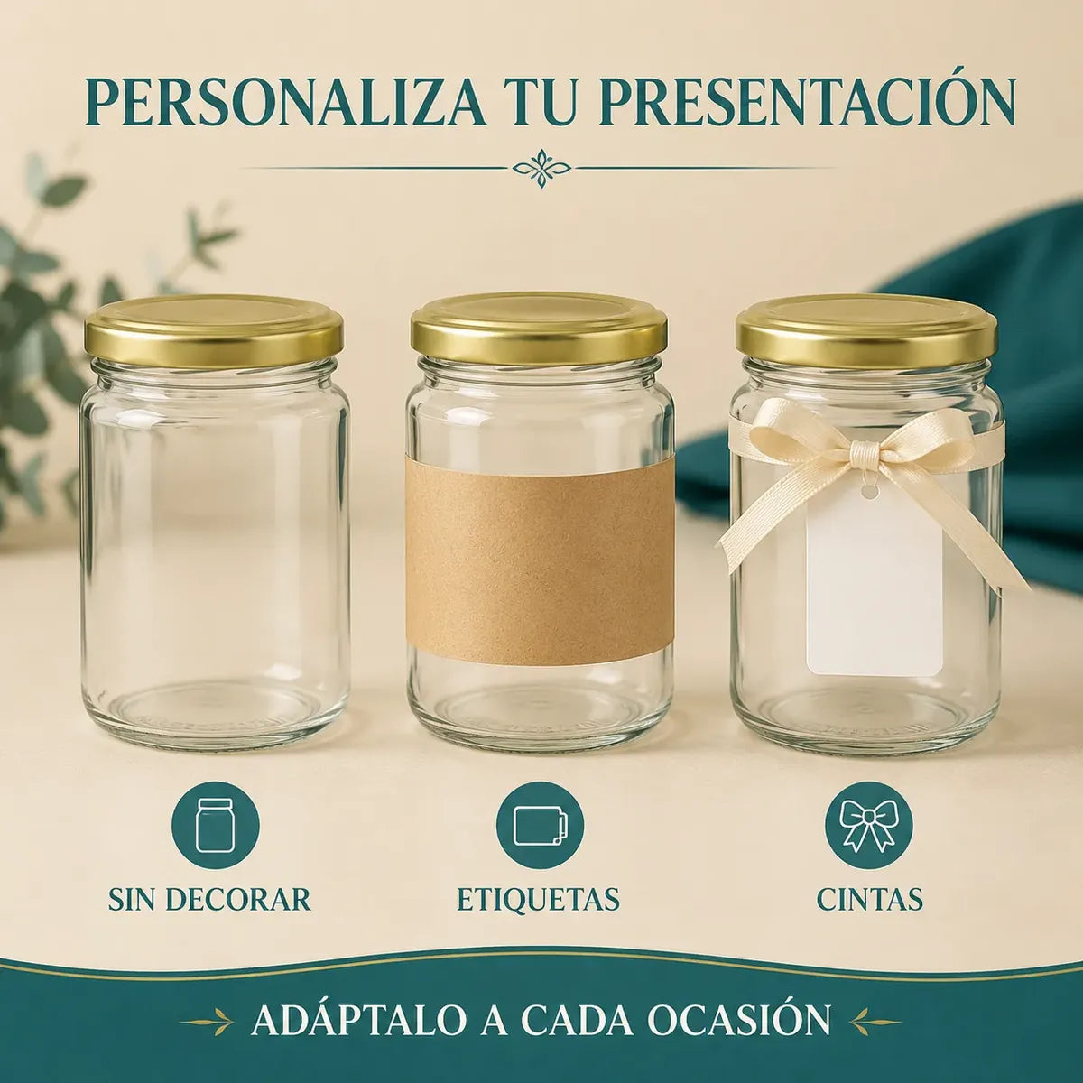 Pack De 12 Frasco Envase De Vidrio Conservero 240ml