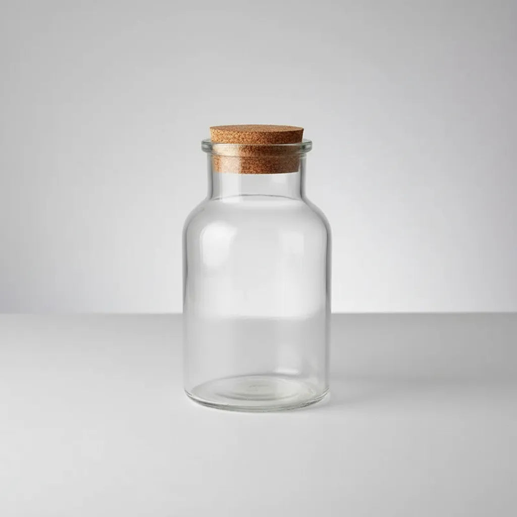 Pack 12 Frascos De Vidrio Con Corcho 150 Ml