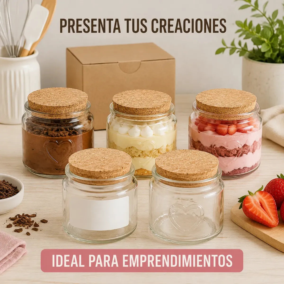 Pack 12 Frasco De Vidrio Pudding 100ml Ideal Para Postres