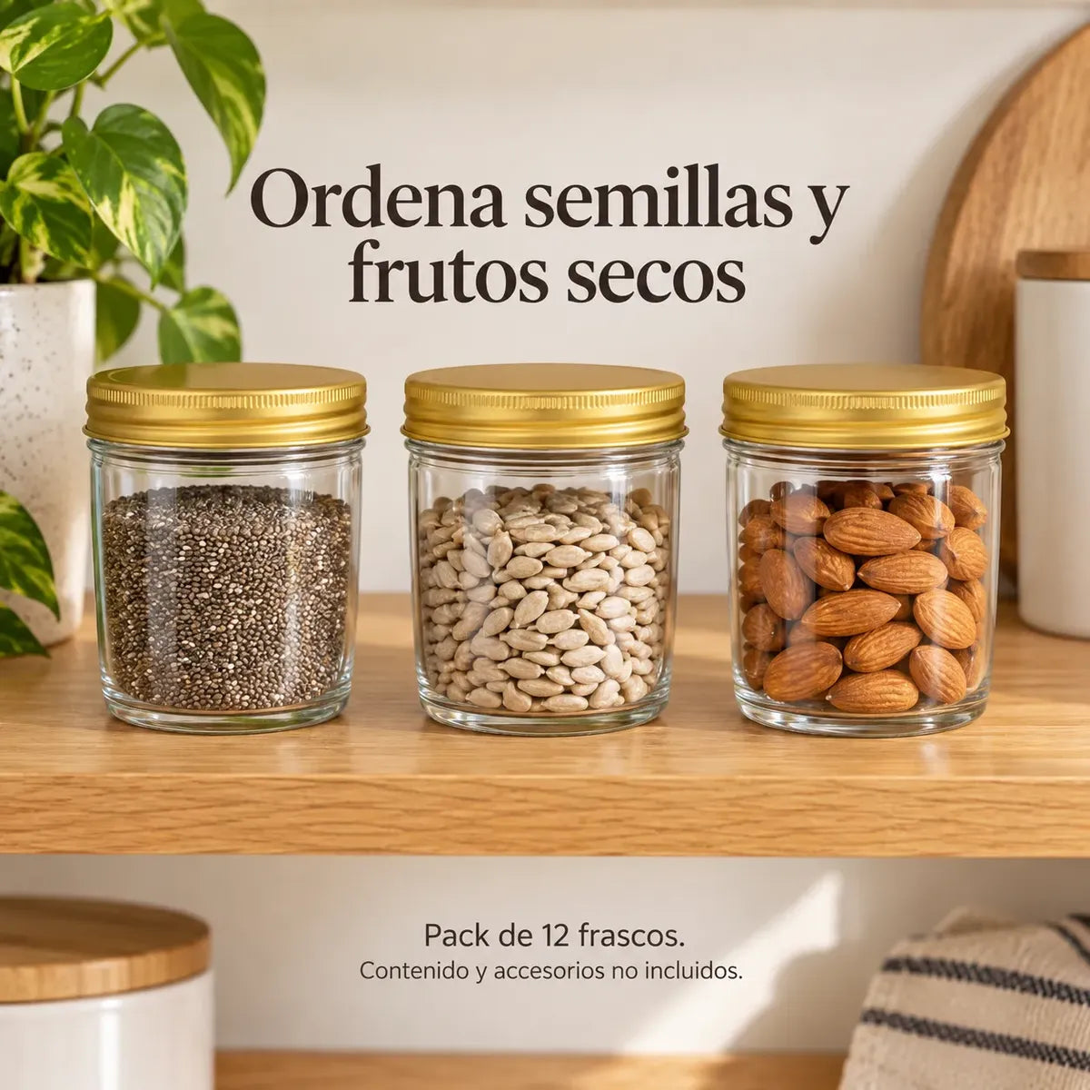 Pack 12 Frascos De Vidrio Conserveros 200 Ml Con Tapa