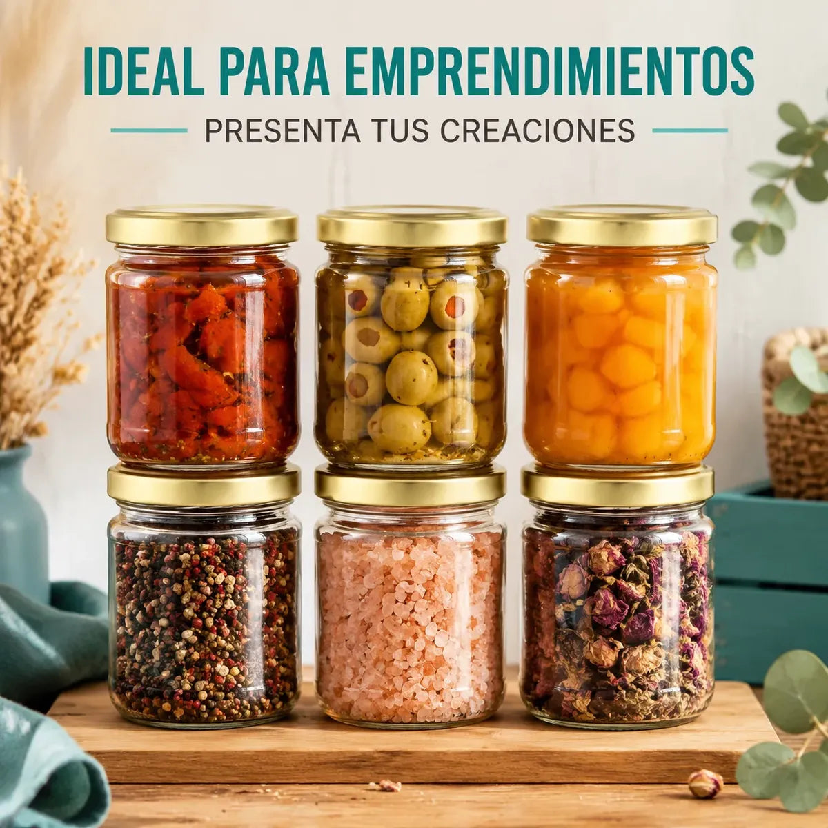 Pack De 12 Frasco Envase De Vidrio Conservero 240ml