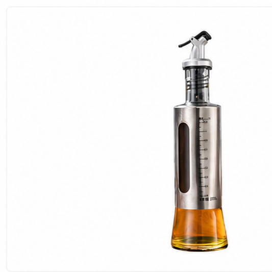 Aceitero de Vidrio y Acero Inoxidable 300 ml - portada