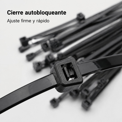 Precintos Plasticos Nylon 2.5mm X 100mm 100 Unidades Negro