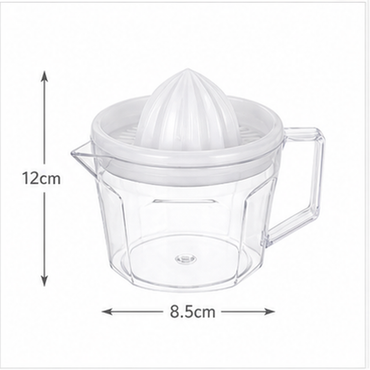 Exprimidor Manual de Cítricos Transparente 12 cm - medidas