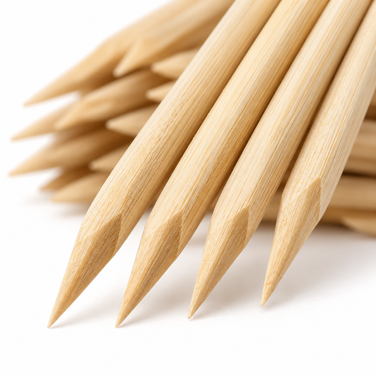 Palos para Anticuchos Brochetas Bambú 4 Mm X35 Cm 40 Piezas Beige