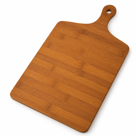 Tabla Picar y Cortar Cocina Madera Bambú 40cm Lisa Marrón
