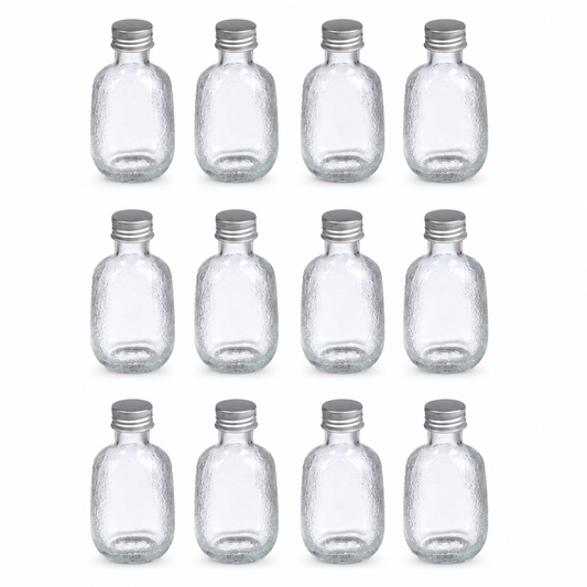 Pack 12 Botellas de Vidrio 100ml Tapa Aluminio Vidrio