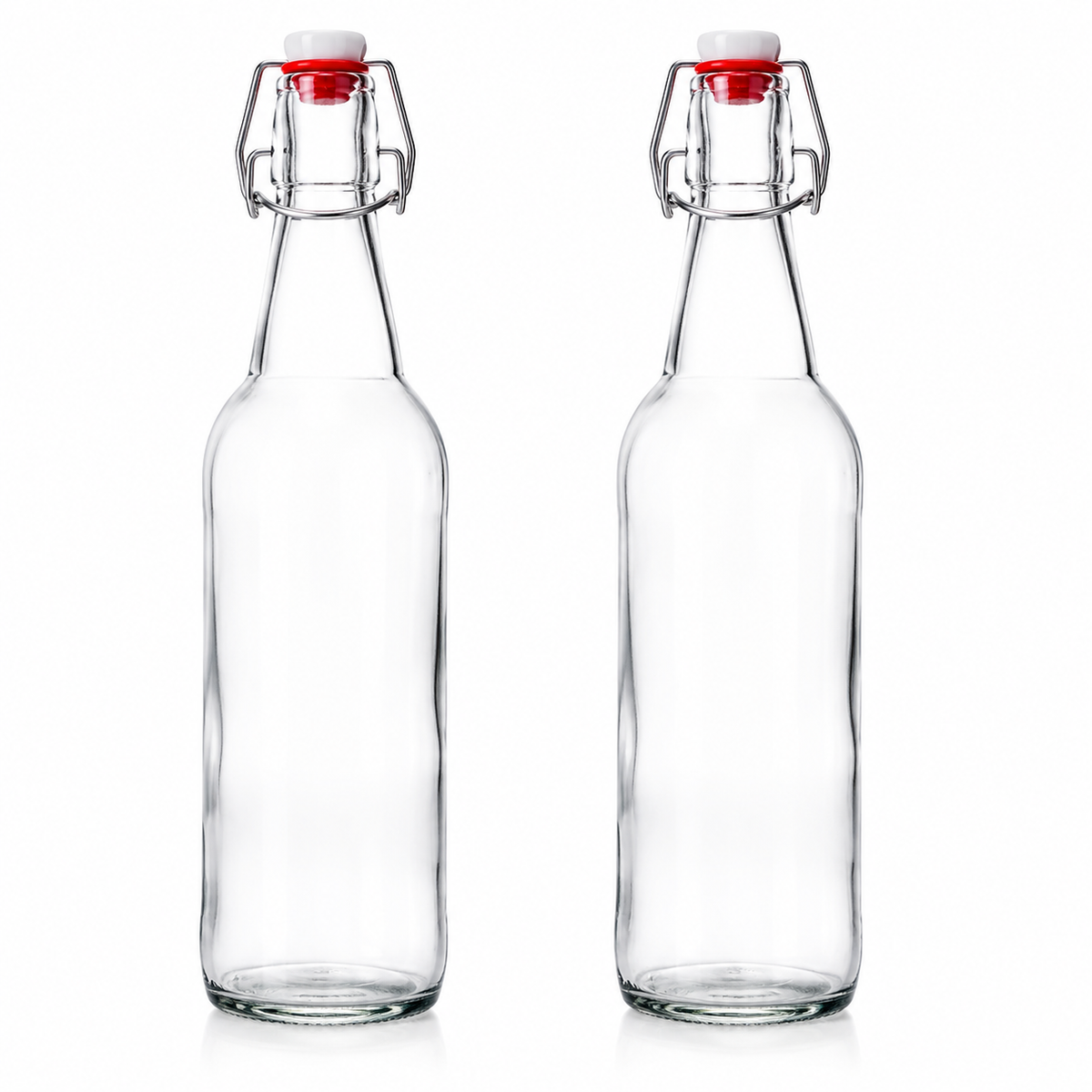 Pack 2 Botellas de Almacenamiento 1000ml Vidrio