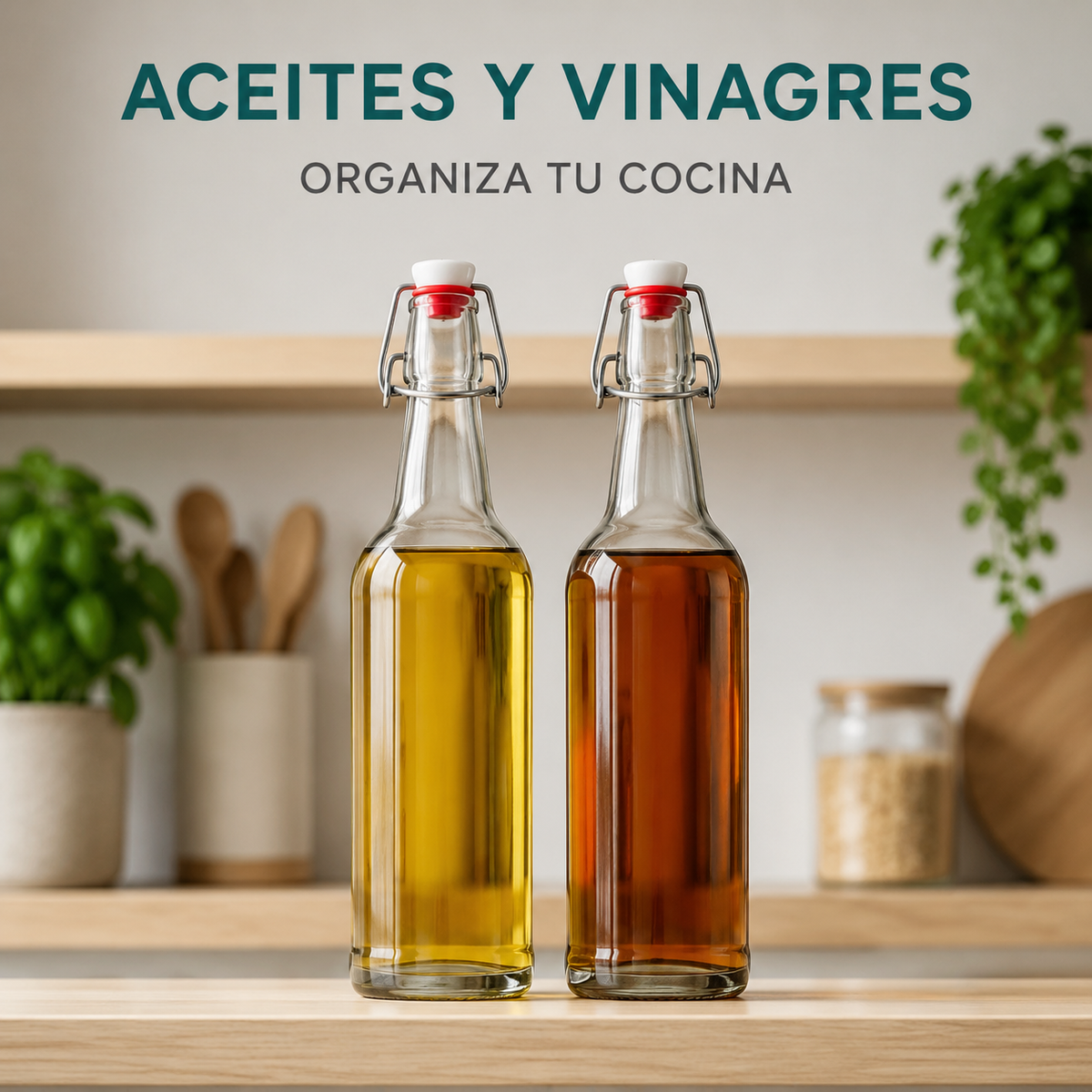 Pack 2 Botellas de Almacenamiento 1000ml Vidrio