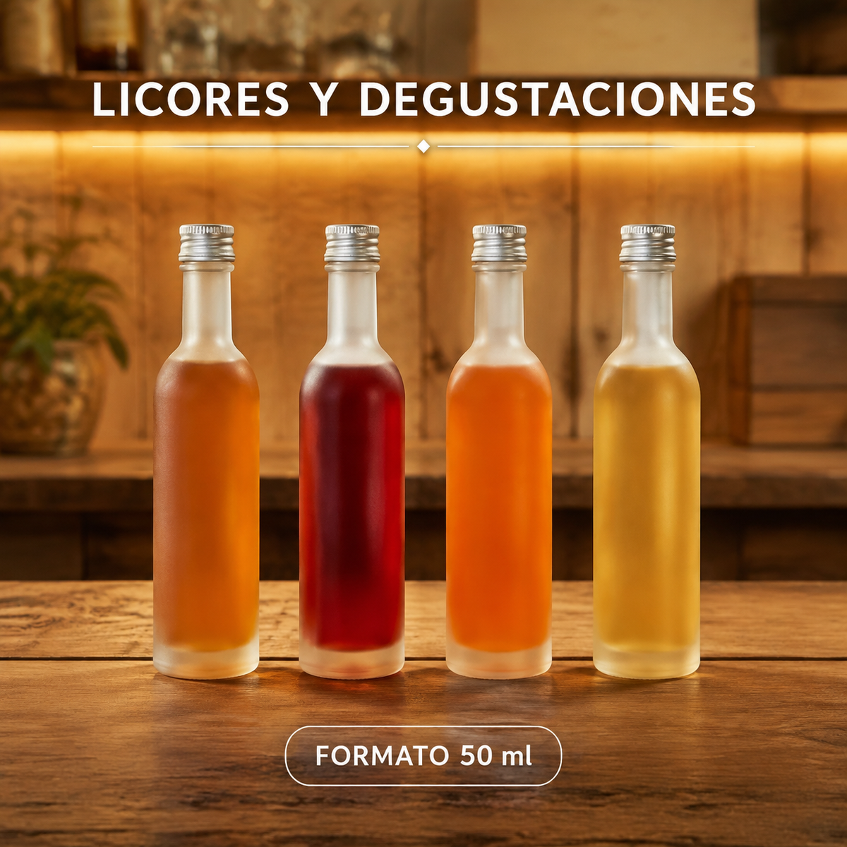 Pack 12 Botellas de Vidrio 50 ml Satinadas
