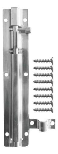 Picaporte Pasador Cerrojo Pestillo Para Puerta 15 Cm Plateado