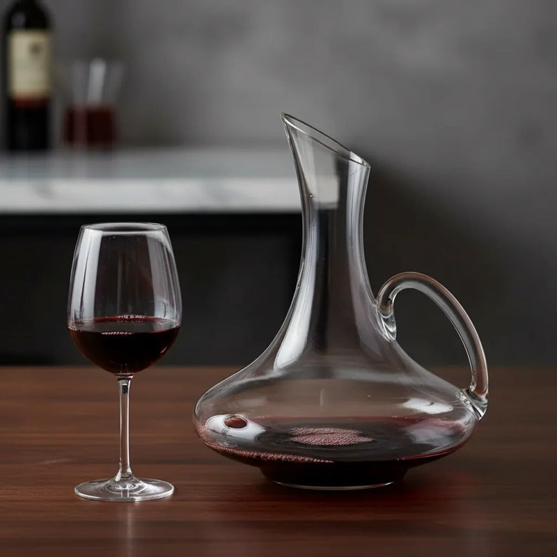 Decantador De Vino De Cristal 23cm X 20cm