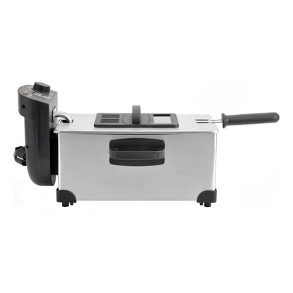 Freidora Eléctrica Aceite 3l Recco Rfr-friggere Termostato 2000w Acero Inoxidable Gris