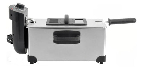 Freidora Eléctrica Aceite 3l Rfr-friggere Termostato 2 Gris