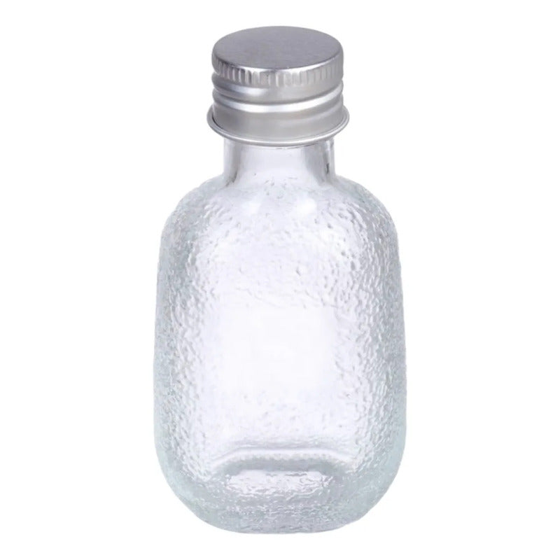 Pack 12 Botellas De Vidrio 50ml Tapa Aluminio Vidrio