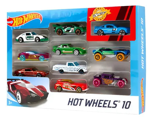 Hot Wheels 10 Carritos Pack Imagen Ilustrativa Color Multico Multicolor