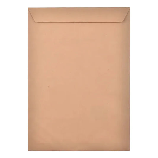 50 Sobres Marron Autocierre Rapido Tamaño A5 17x25cm Liso Marrón Liso