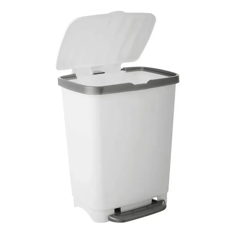 Basurero De Pedal 25 Litros Kleine Blanco