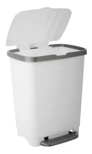 Basurero De Pedal 25 Litros Kleine Blanco