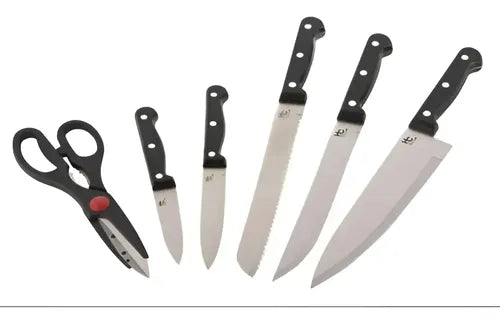 Juego Cuchillos Cocina Set Multipiezas + Color Platiado Platiado