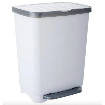 Basurero De Pedal 25 Litros Kleine Blanco