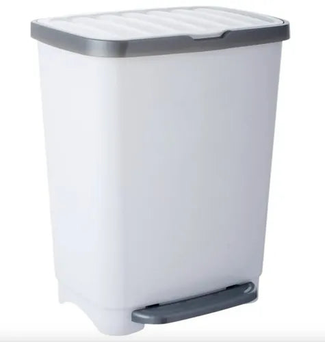 Basurero De Pedal 25 Litros Kleine Blanco