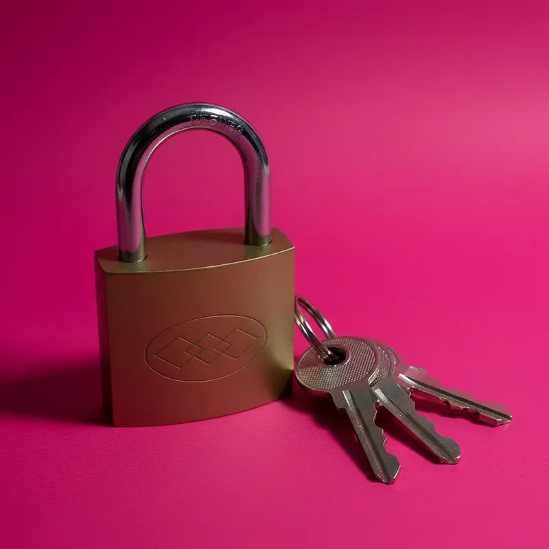 Candado 50mm Dorado Con 3 Llaves Seguridad Reforzado Puerta Dorado