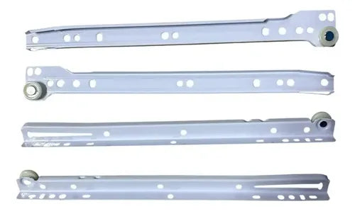 Pack 2 Corredera O Riel Blanco Para Cajón 50 Cm Blanco