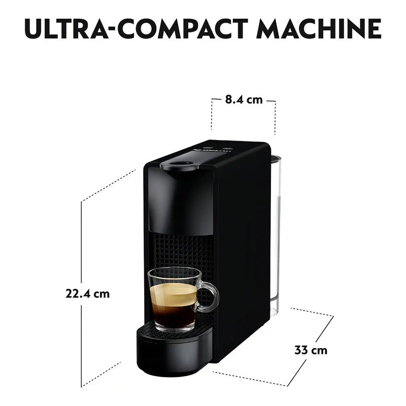 Cafetera Nespresso Essenza Mini Con Espumador De Leche Negro