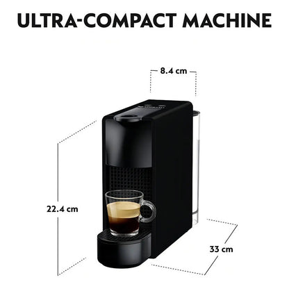 Cafetera Nespresso Essenza Mini Con Espumador De Leche Negro