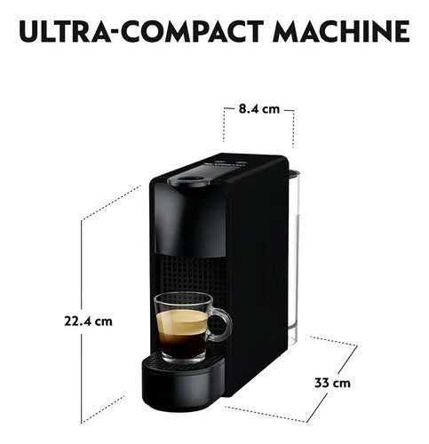 Cafetera Nespresso Essenza Mini Con Espumador De Leche Negro Negro