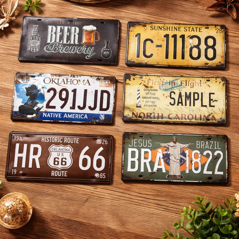 Pack De 6 Cartel De Placas 30x15cm Placas