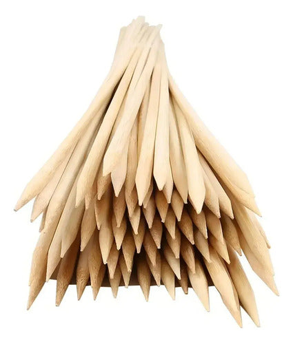 Palos Para Anticuchos Brochetas Bambú 3mm X 20 Cm 80 Piezas Madera