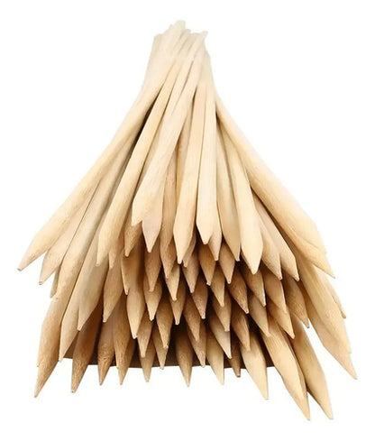 Palos Para Anticuchos Brochetas Bambú 3mm X 20 Cm 80 Piezas Madera