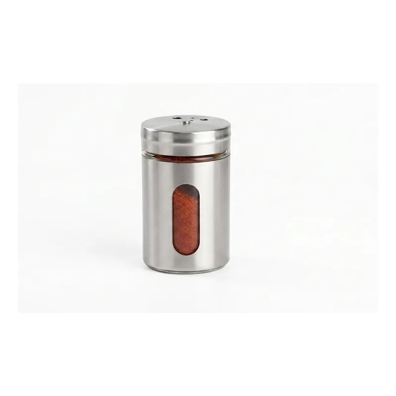 Pack 4 Especiero De Metal Plateado 90ml Gris Oscuro