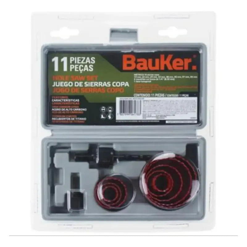 Set Sierras Copas 11 Piezas Bauker