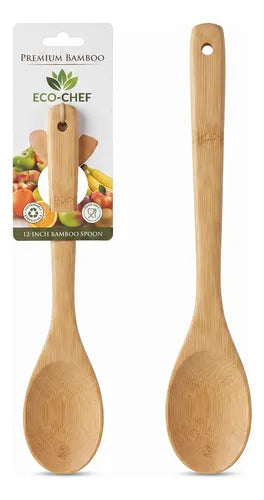 Cuchara De Bambu 31 Cm Para Cocinar Utensilio De Madera Bambú