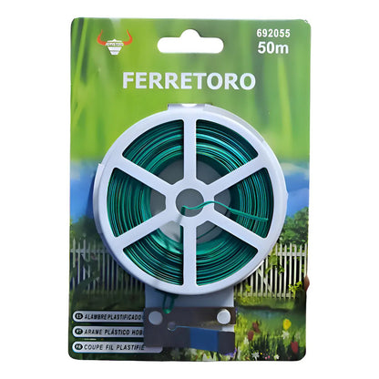 Rollo Alambre De Metal Plastificado 2mmx20mts Verde