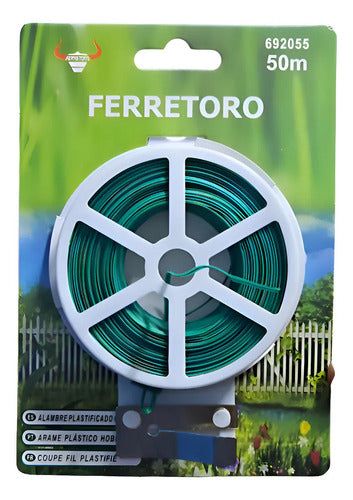 Rollo Alambre De Metal Plastificado 2mmx20mts Verde