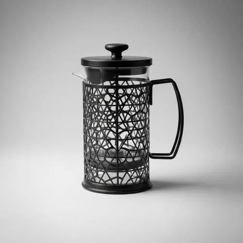 Cafetera Prensa Francesa 800ml Vidrio Acero Filtro Café Negro