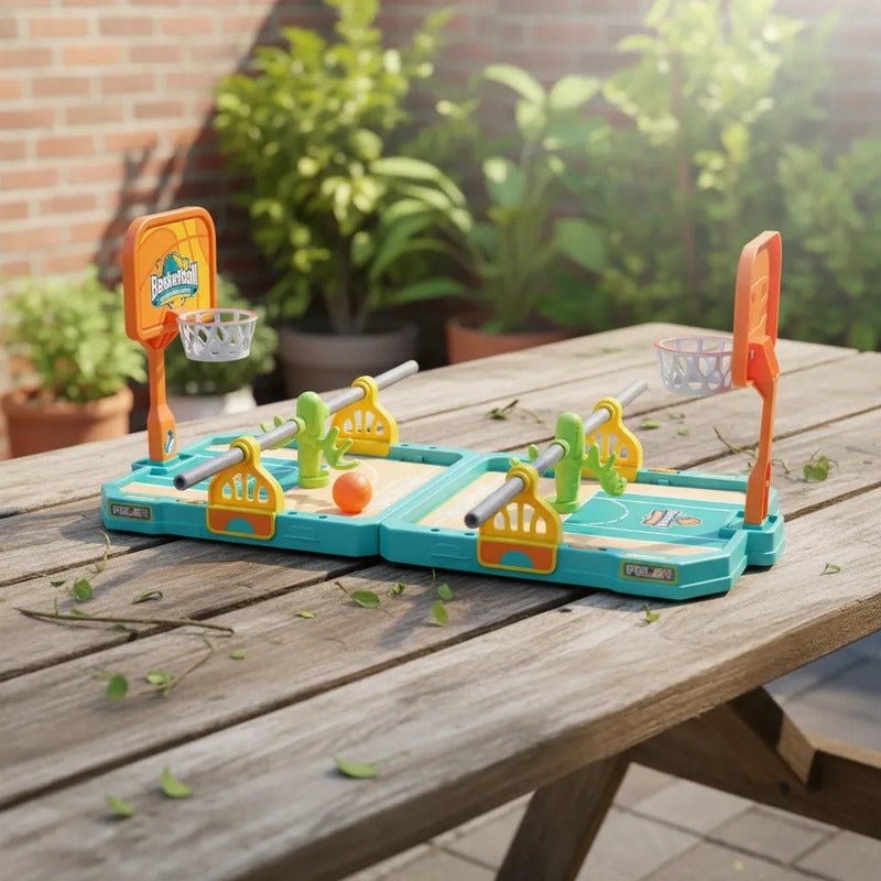 Juego Creativo De Mesa Cancha De Baloncesto Con Minicesta