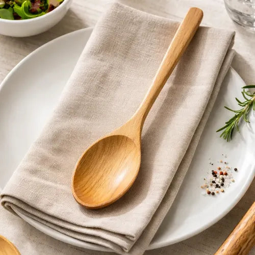 Cuchara De Bambu 18cmx4cm Cocina Utensilio De Madera Madera