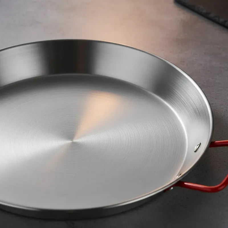 Sartén Antiadherente De 30cm Con Mango Rojo Acero Inoxidable