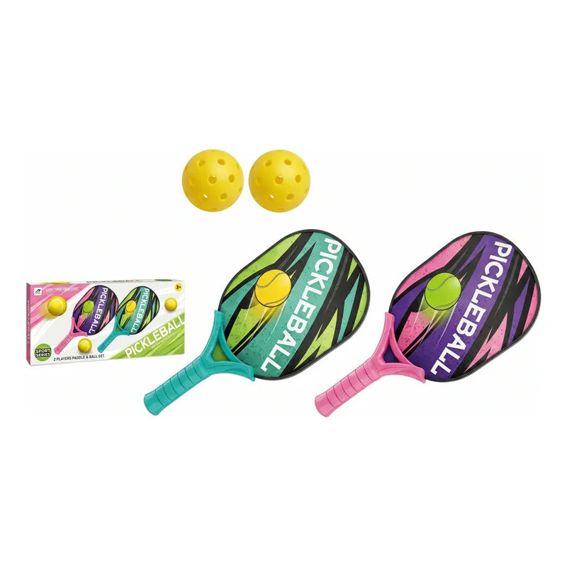 Pack 2 Raqueta Pickleball + 2 Pelotas Para Niños Varios