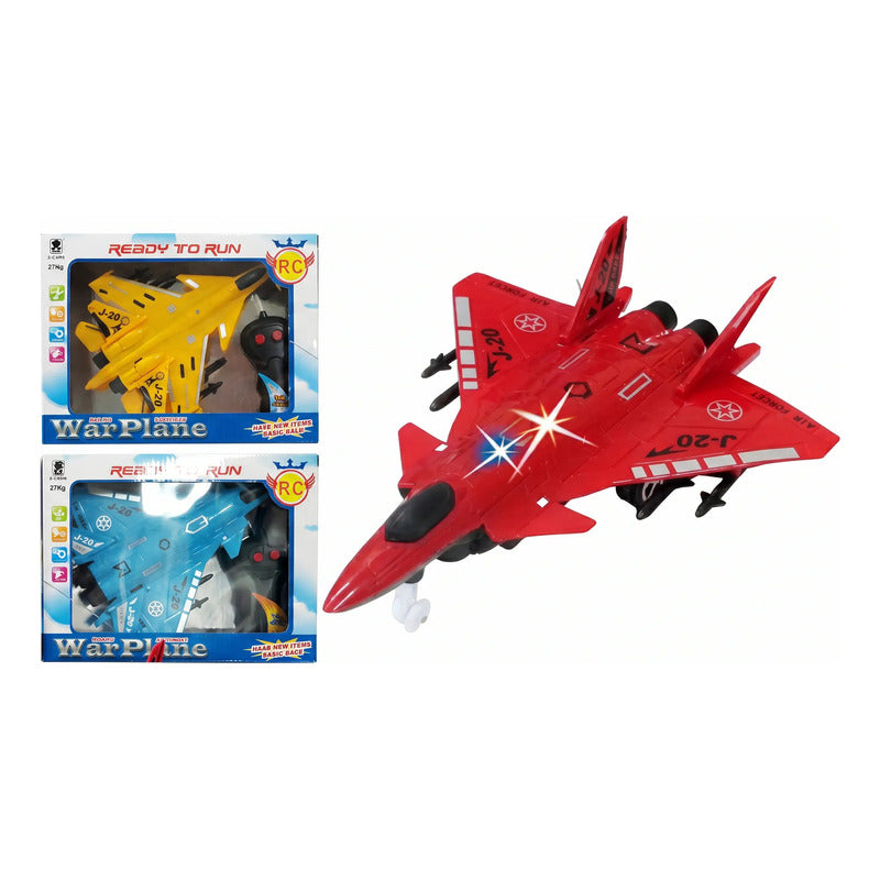 Avion De Combate Control Remoto Rojo Juguete Rojo Avion Combate