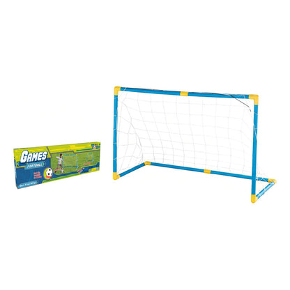 Arco De Fútbol Infantil 120 X 61 X 61 Cm | Portería Con Red Azul