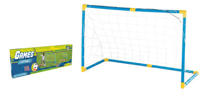 Arco De Fútbol Infantil 120 X 61 X 61 Cm | Portería Con Red Azul